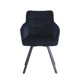 Chaise de salle à manger Taha - Velours noir